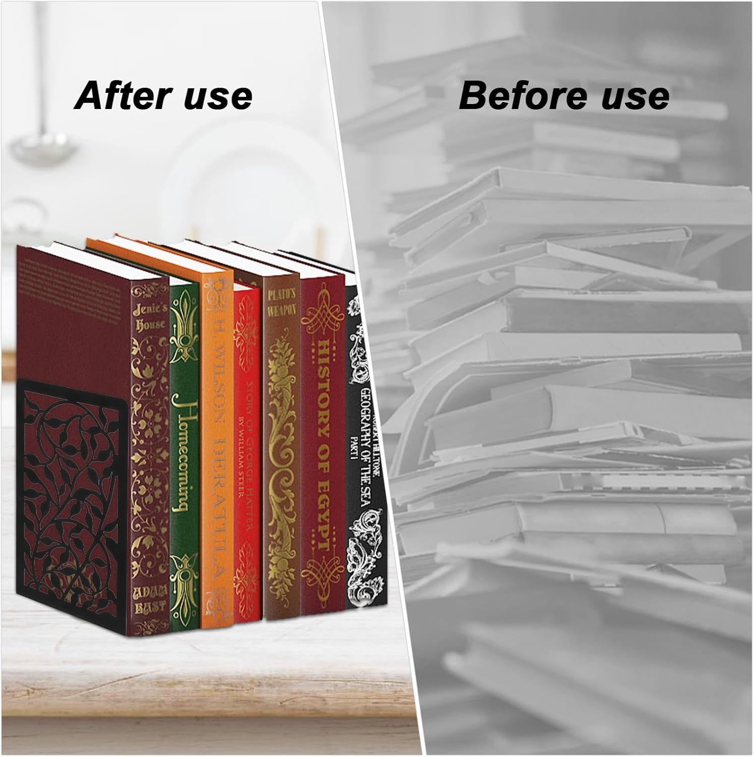 Metal Bookends Black
