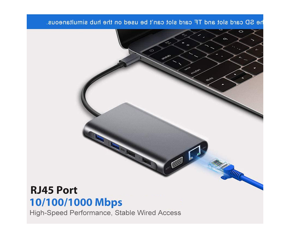 11-in-1 USB-C Docking Station 4K HDMI Hub | Simpledeals