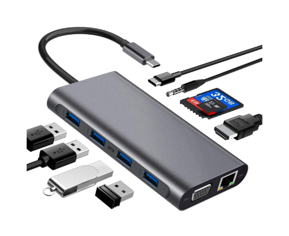 11-in-1 USB-C Docking Station 4K HDMI Hub | Simpledeals