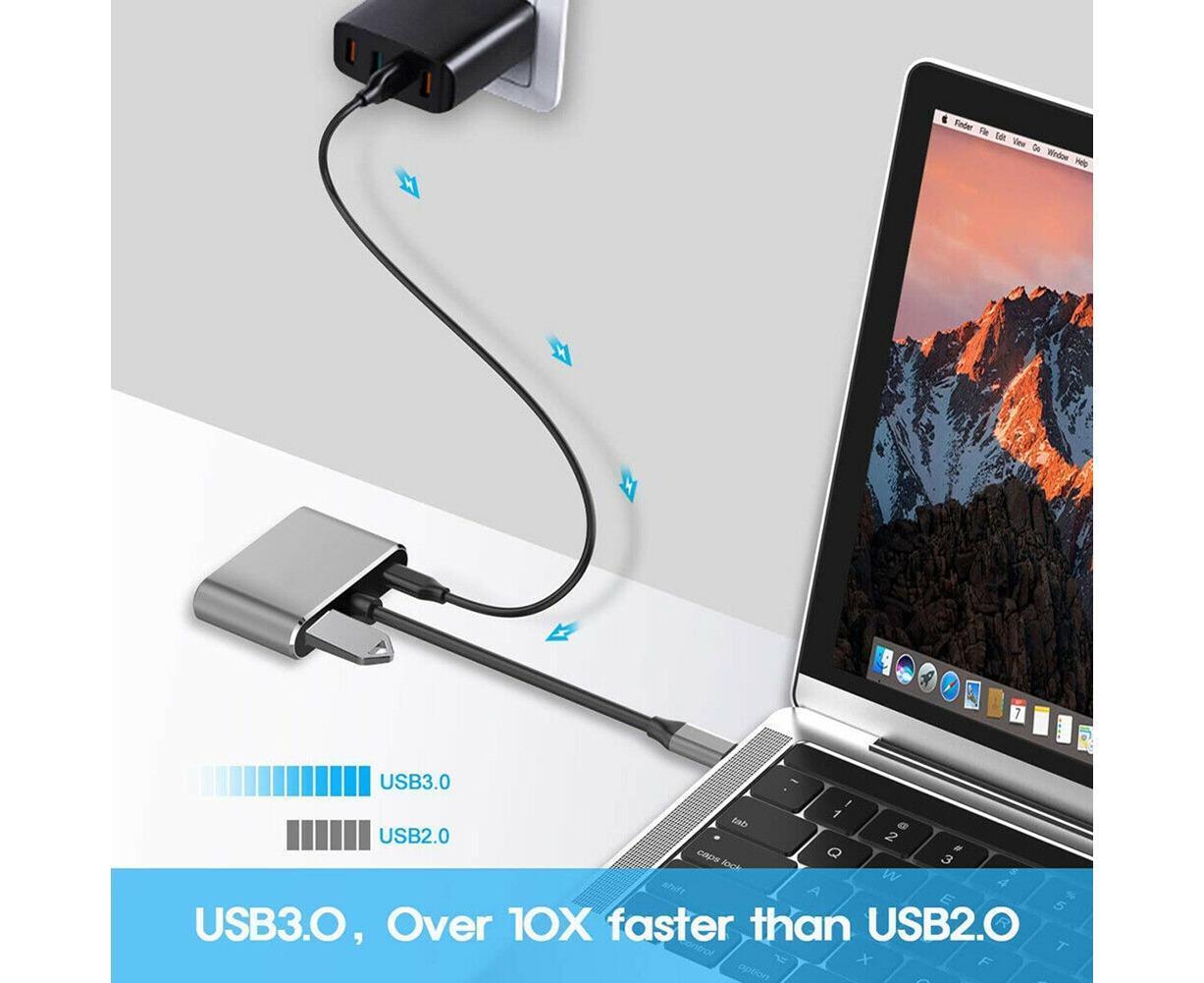 USB-C Hub HDMI VGA MacBook Adapter | Simpledeals
