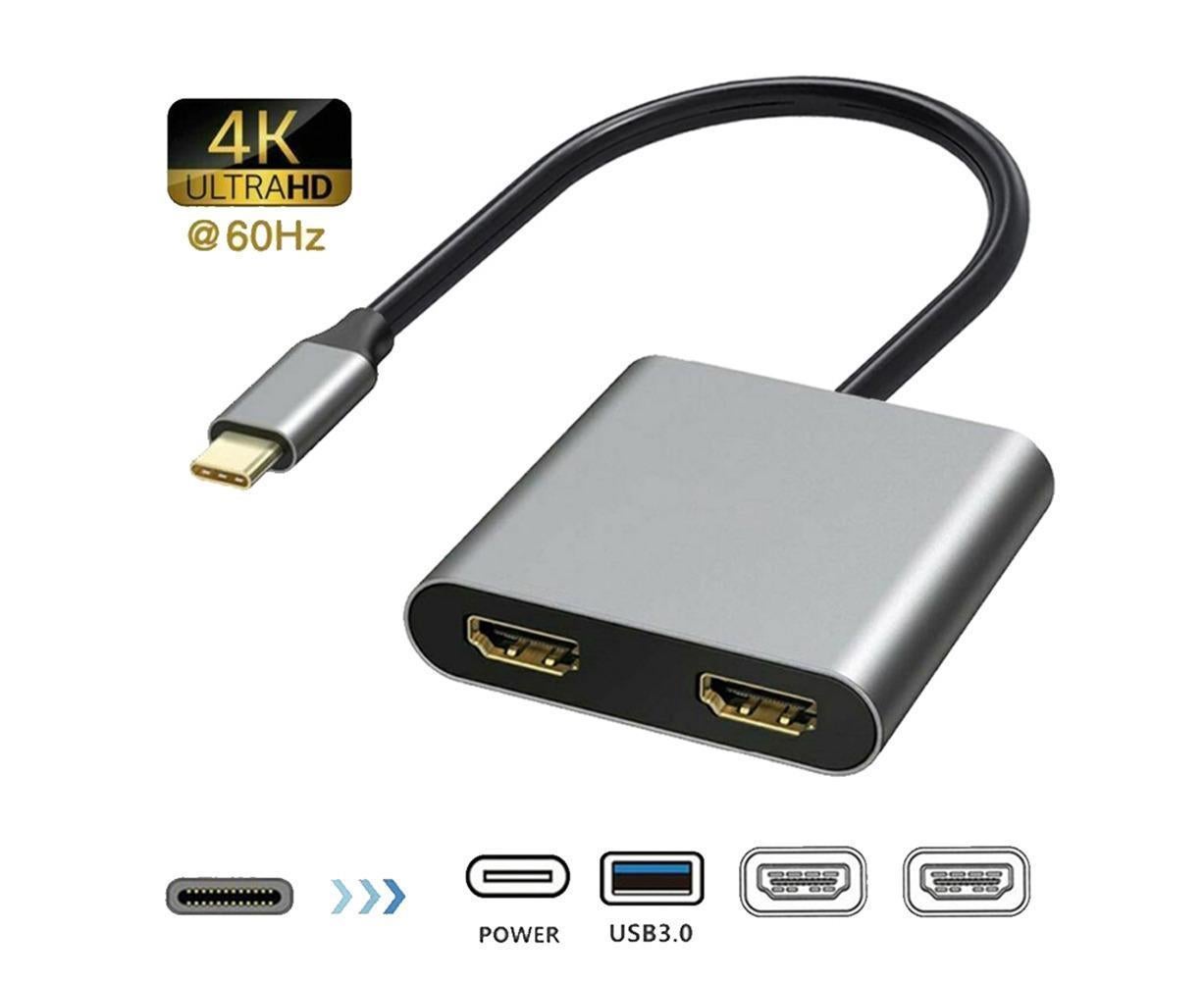 USB-C Dual HDMI 4K Display Adapter MacBook | Simpledeals