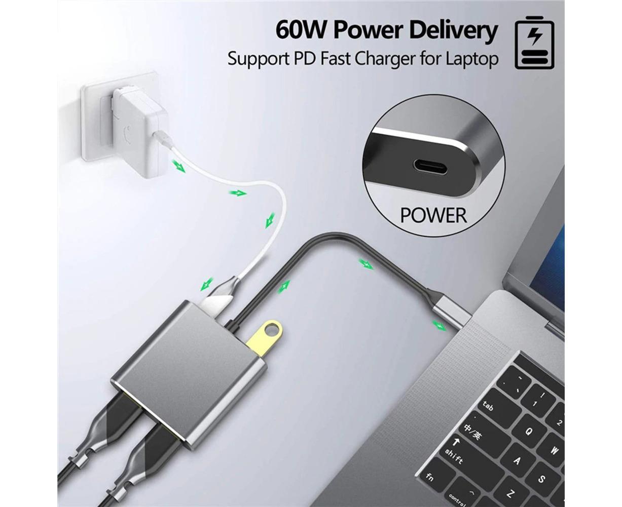 USB-C Dual HDMI 4K Display Adapter MacBook | Simpledeals