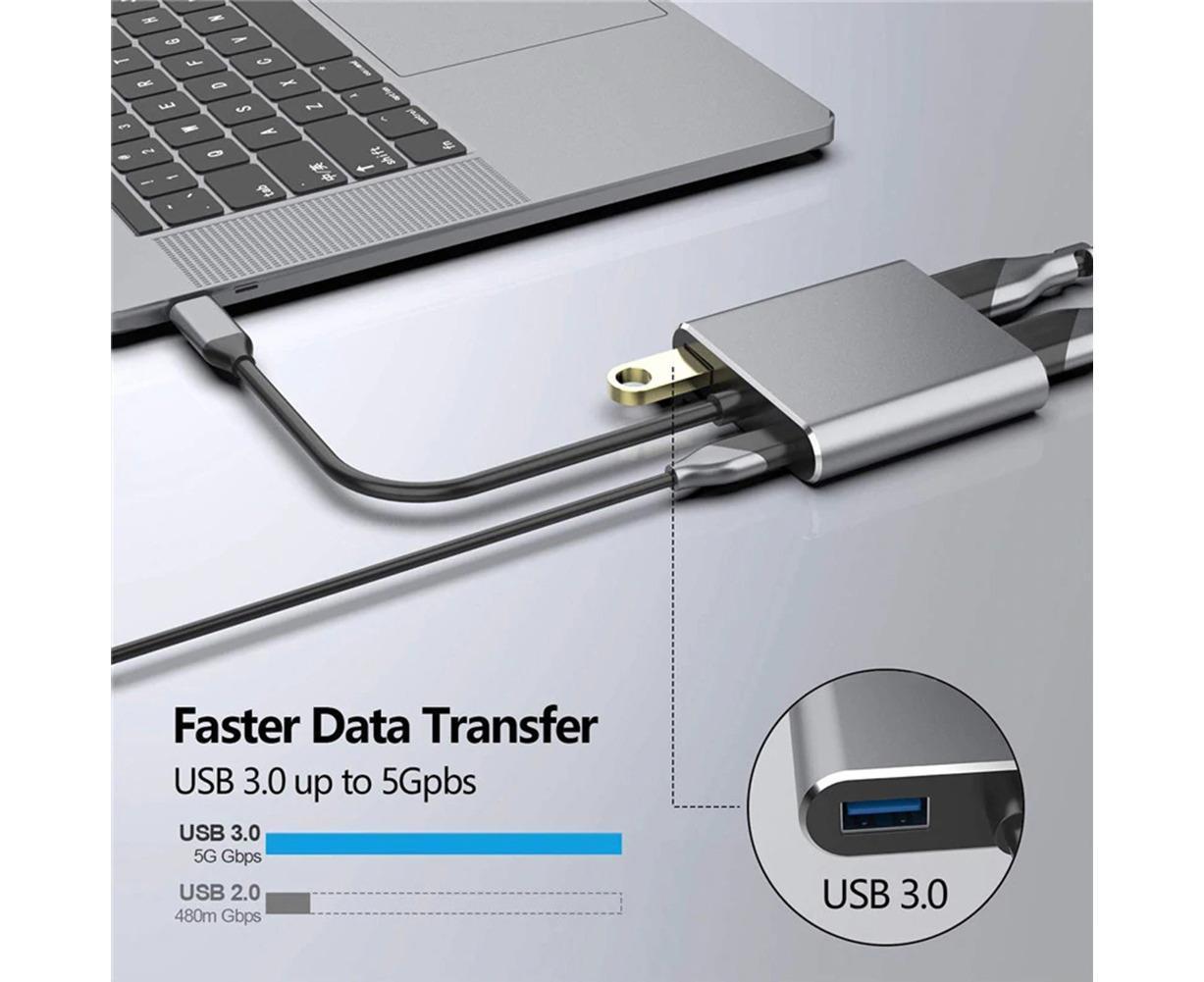USB-C Dual HDMI 4K Display Adapter MacBook | Simpledeals
