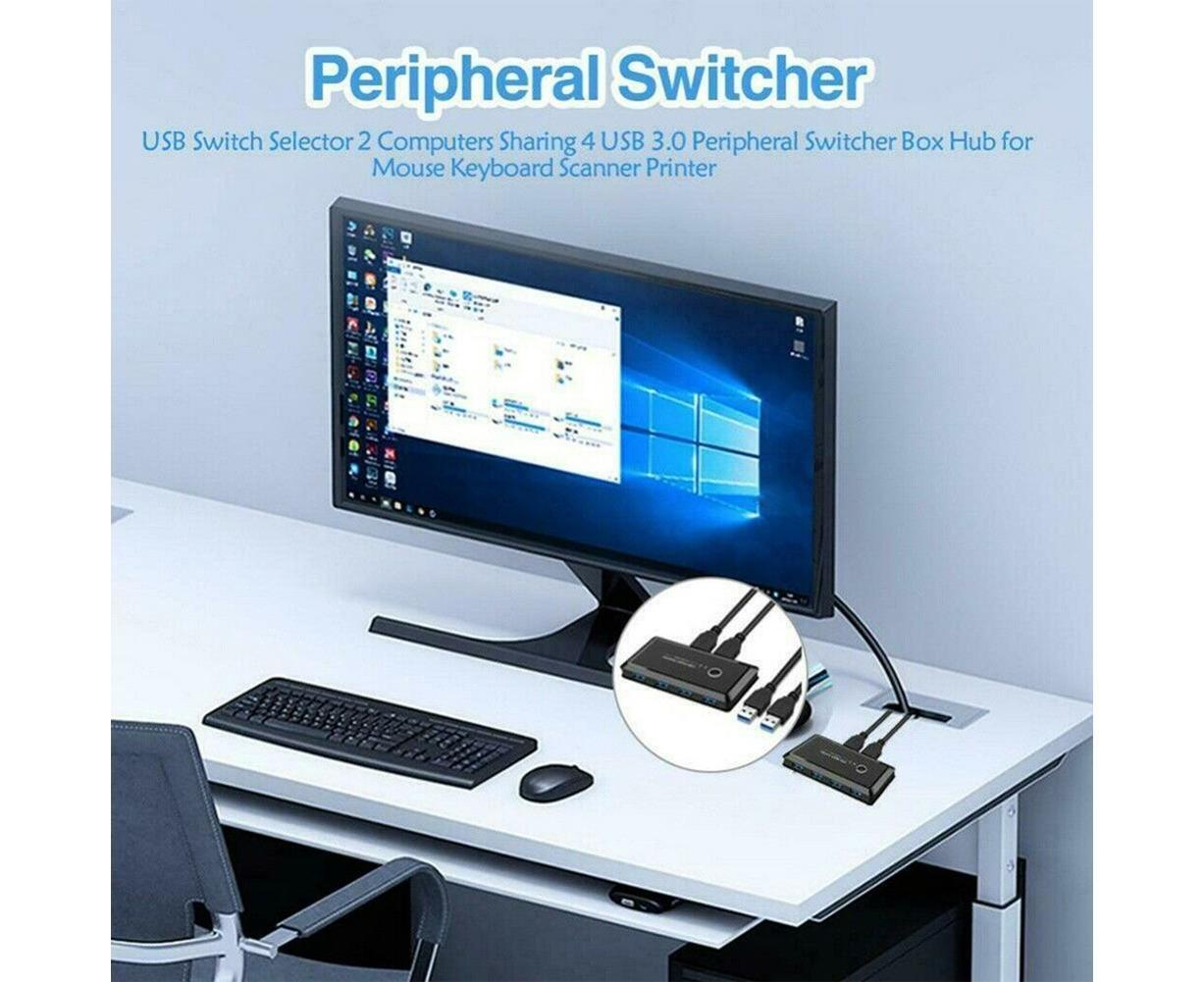 USB 2.0 Hub Switcher 4 Port 2 Computer Sharing | Simpledeals