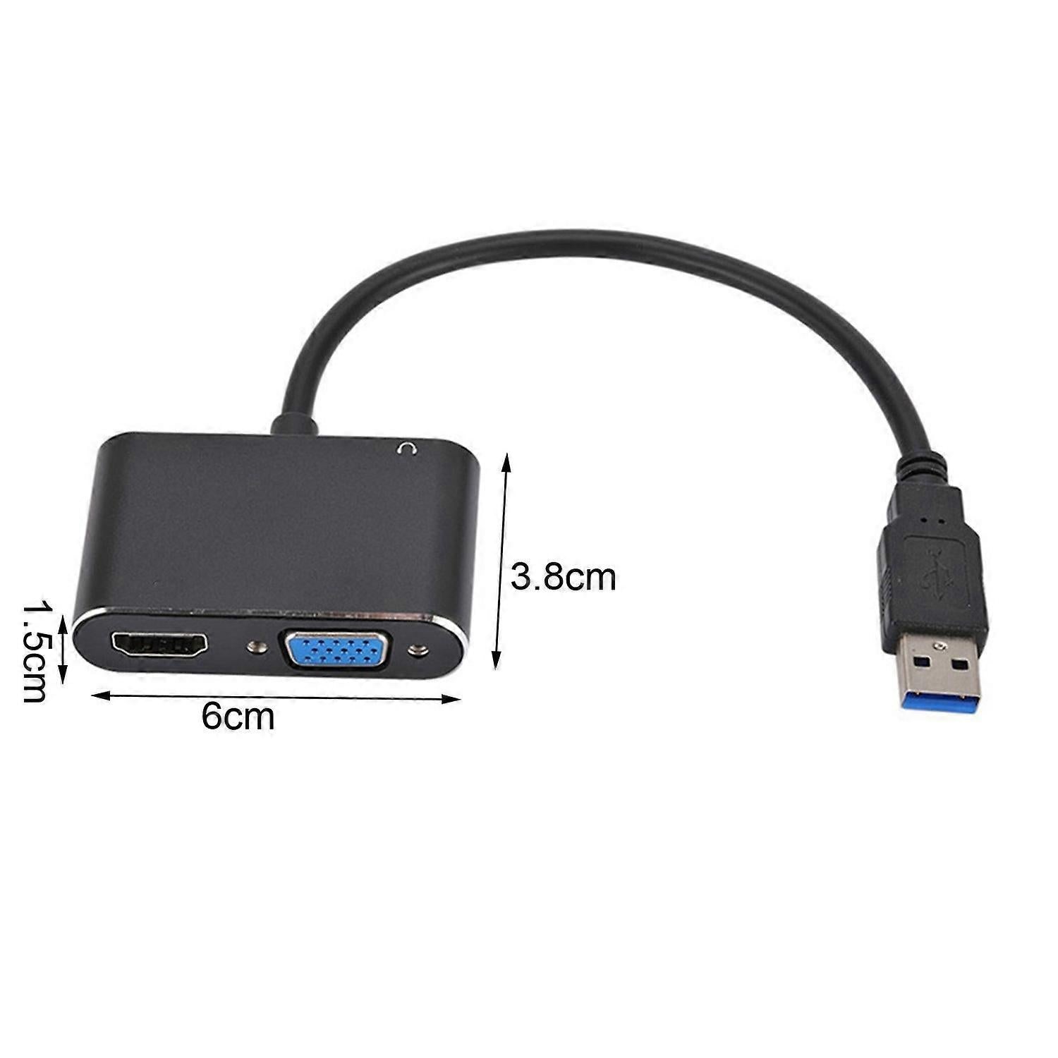 USB-C to HDMI VGA Dual Monitor Adapter | Simpledeals