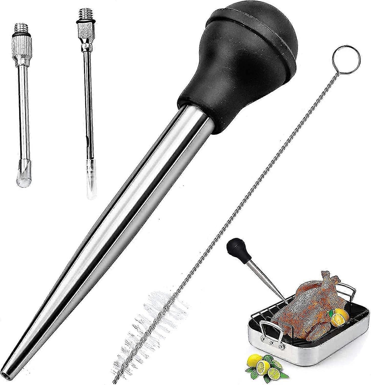 Turkey Baster Syringe Stainless Steel 4pc | Simpledeals