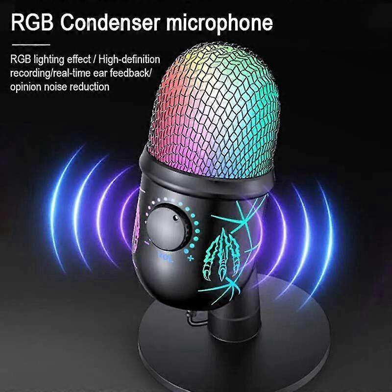 USB Condenser Microphone RGB Gaming Recording | Simpledeals