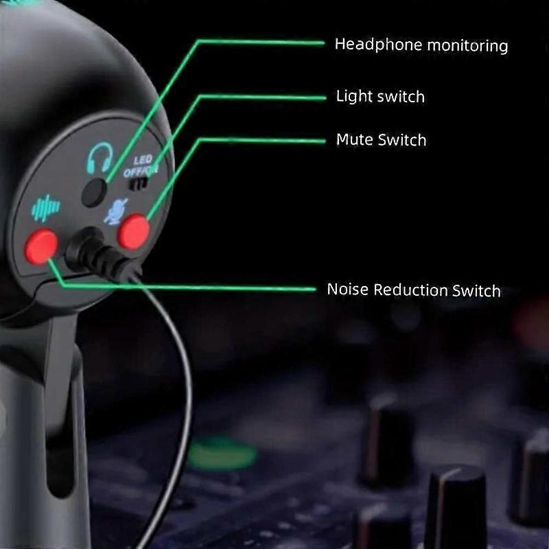 USB Condenser Microphone RGB Gaming Recording | Simpledeals