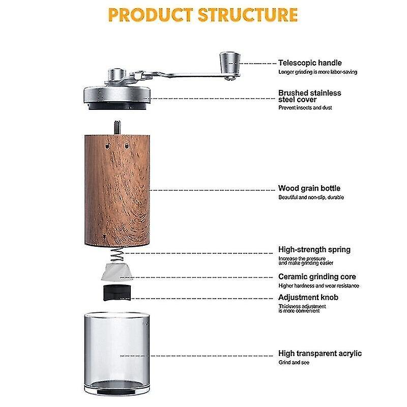 Manual Burr Coffee Grinder Portable Travel | Simpledeals