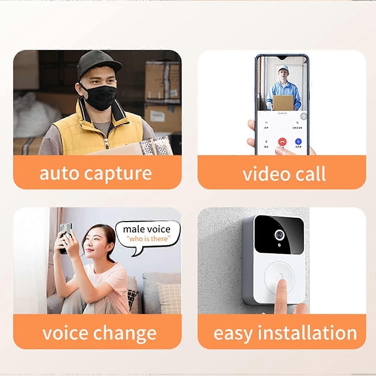 WiFi Video Doorbell Camera 1080p HD | Simpledeals
