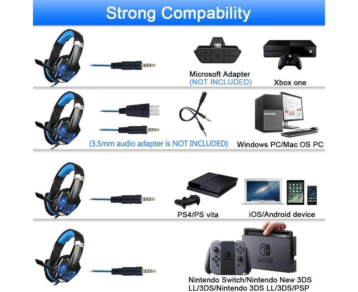 Gaming Headset Noise Cancelling LED Over Ear | Simpledeals