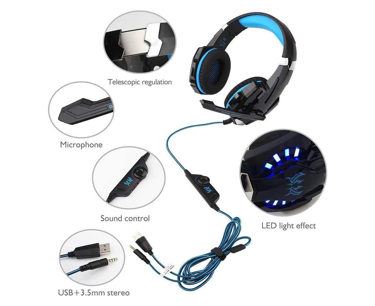 Gaming Headset Noise Cancelling LED Over Ear | Simpledeals