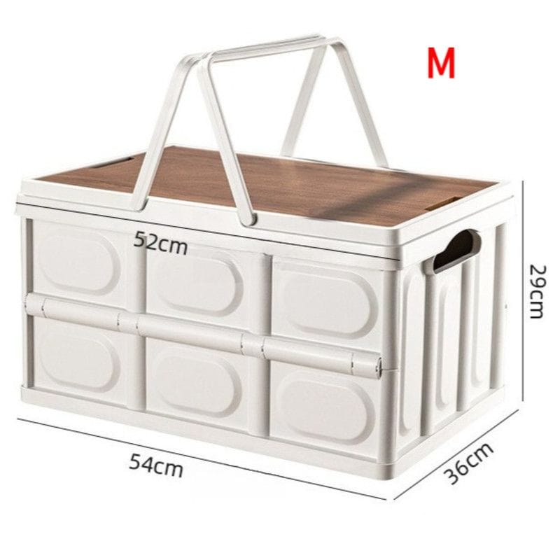 Folding Storage Box White 54x36x29cm