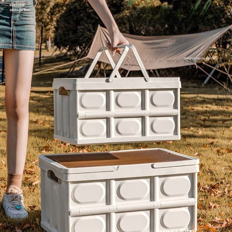 Folding Storage Box White 54x36x29cm