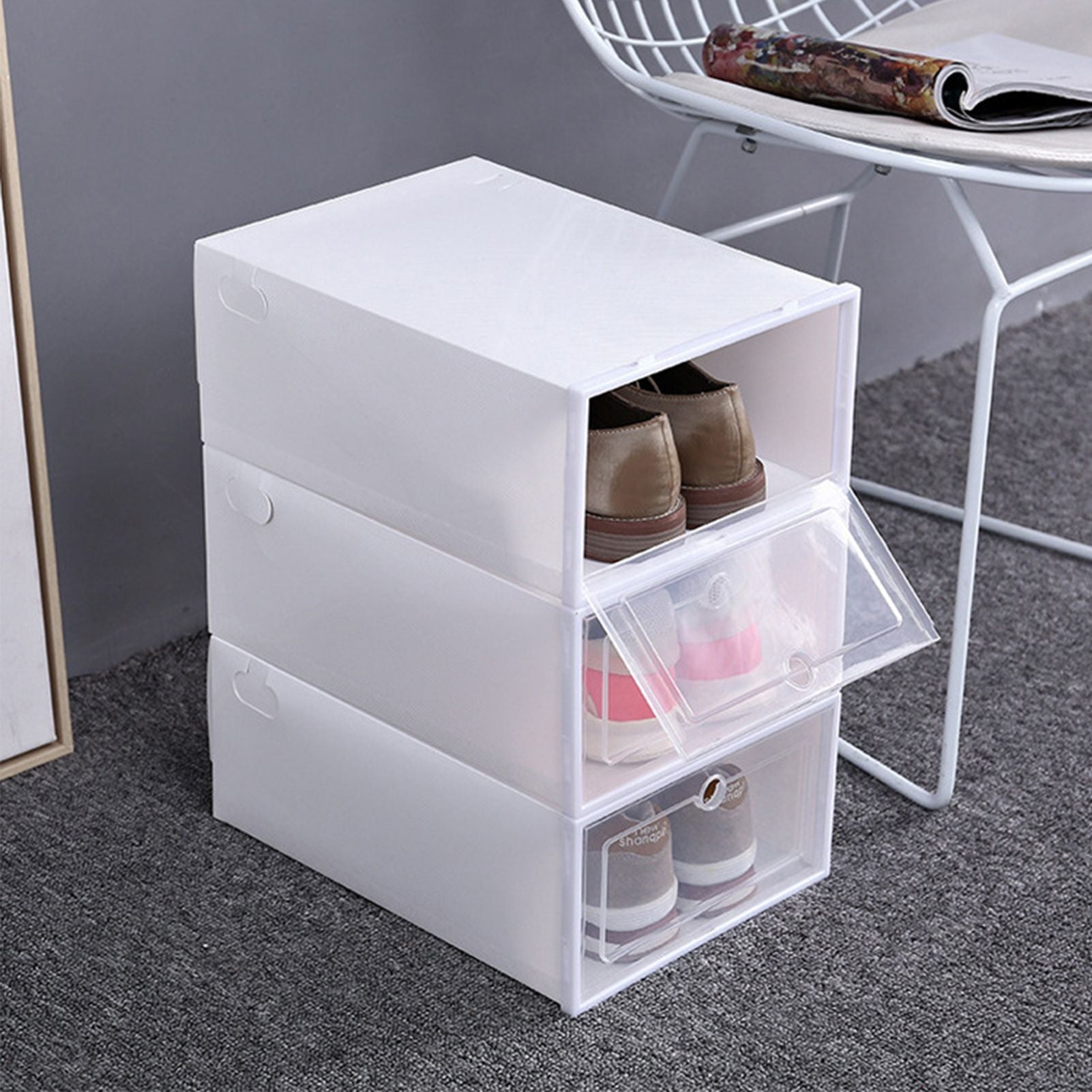 Shoe Storage Box Large White 33x23x13cm