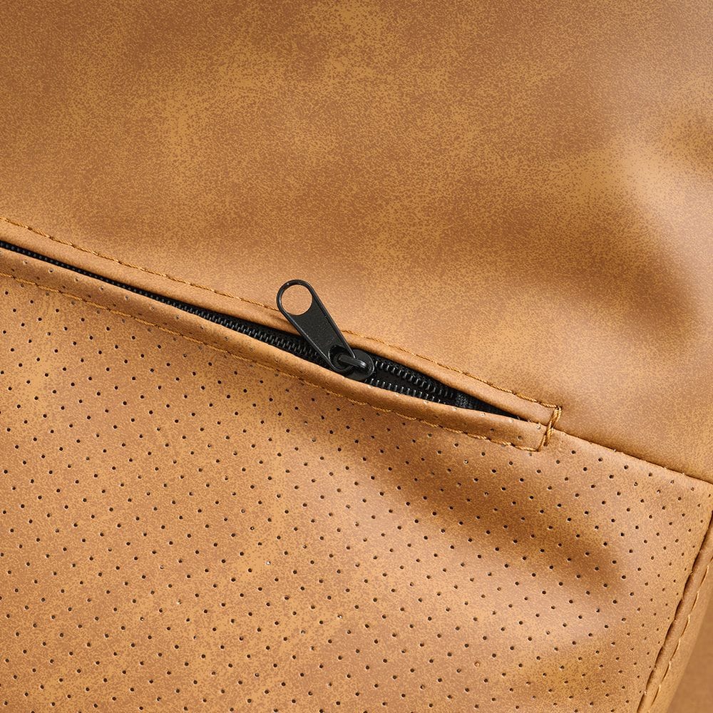 Brown Faux Leather Sofa