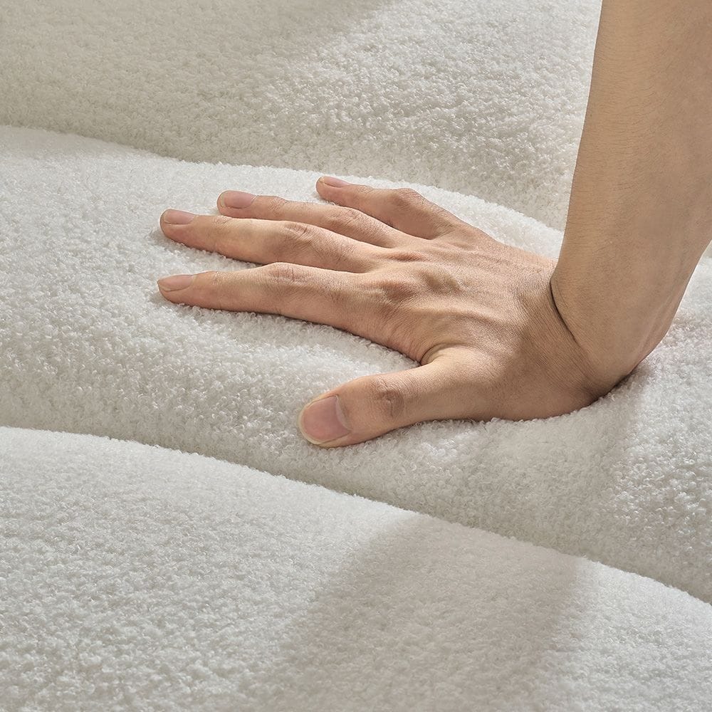 Corner Sofa Teddy Fur Fabric