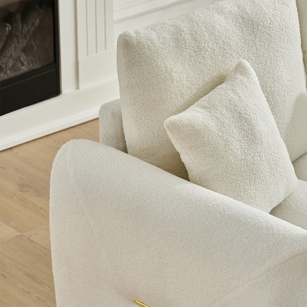 Corner Sofa Teddy Fur Fabric