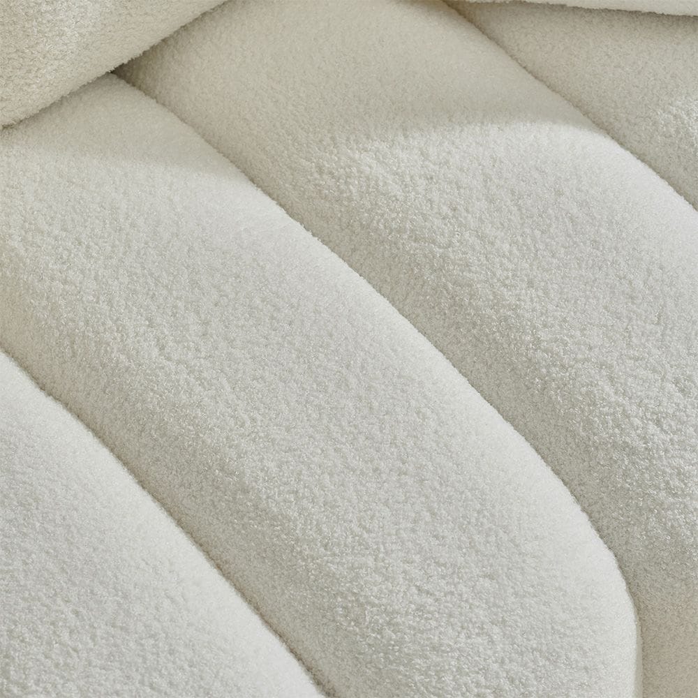 Corner Sofa Teddy Fur Fabric