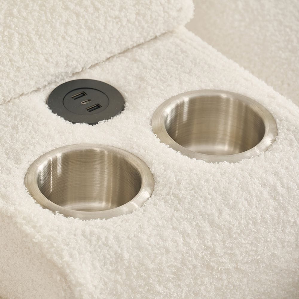 Corner Sofa Teddy Fur Fabric