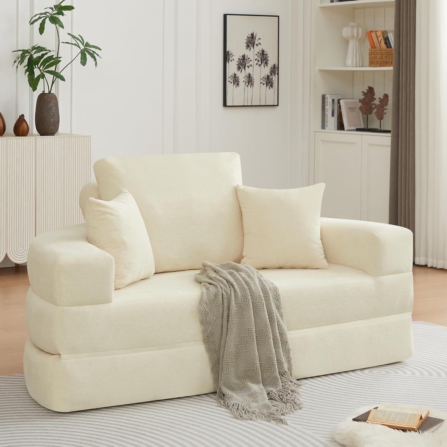 Round Velvet Sofa Bed