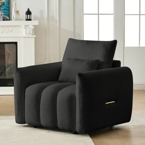 Modern Sofa Black Velvet