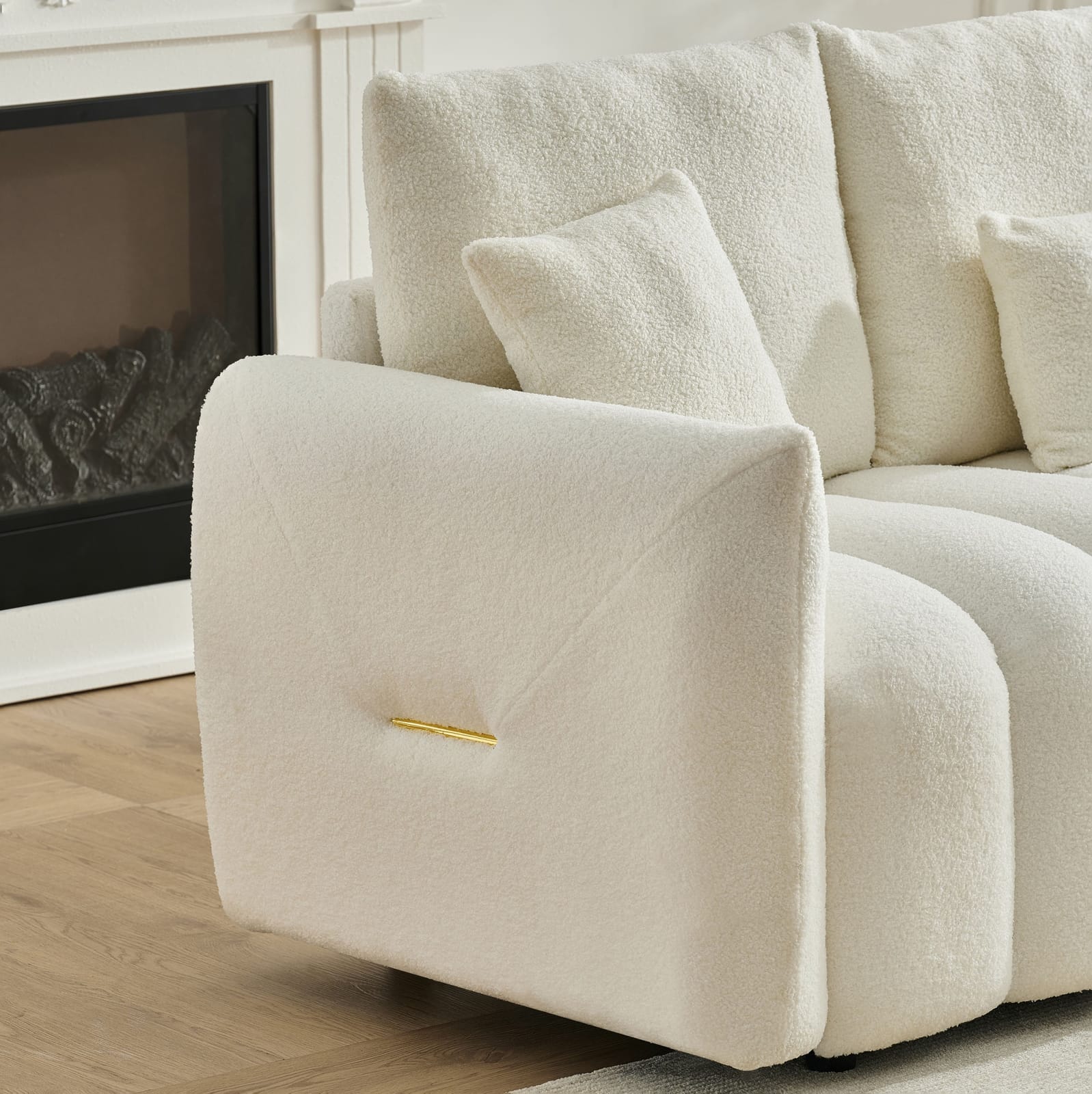 Modern Sofa Black Velvet
