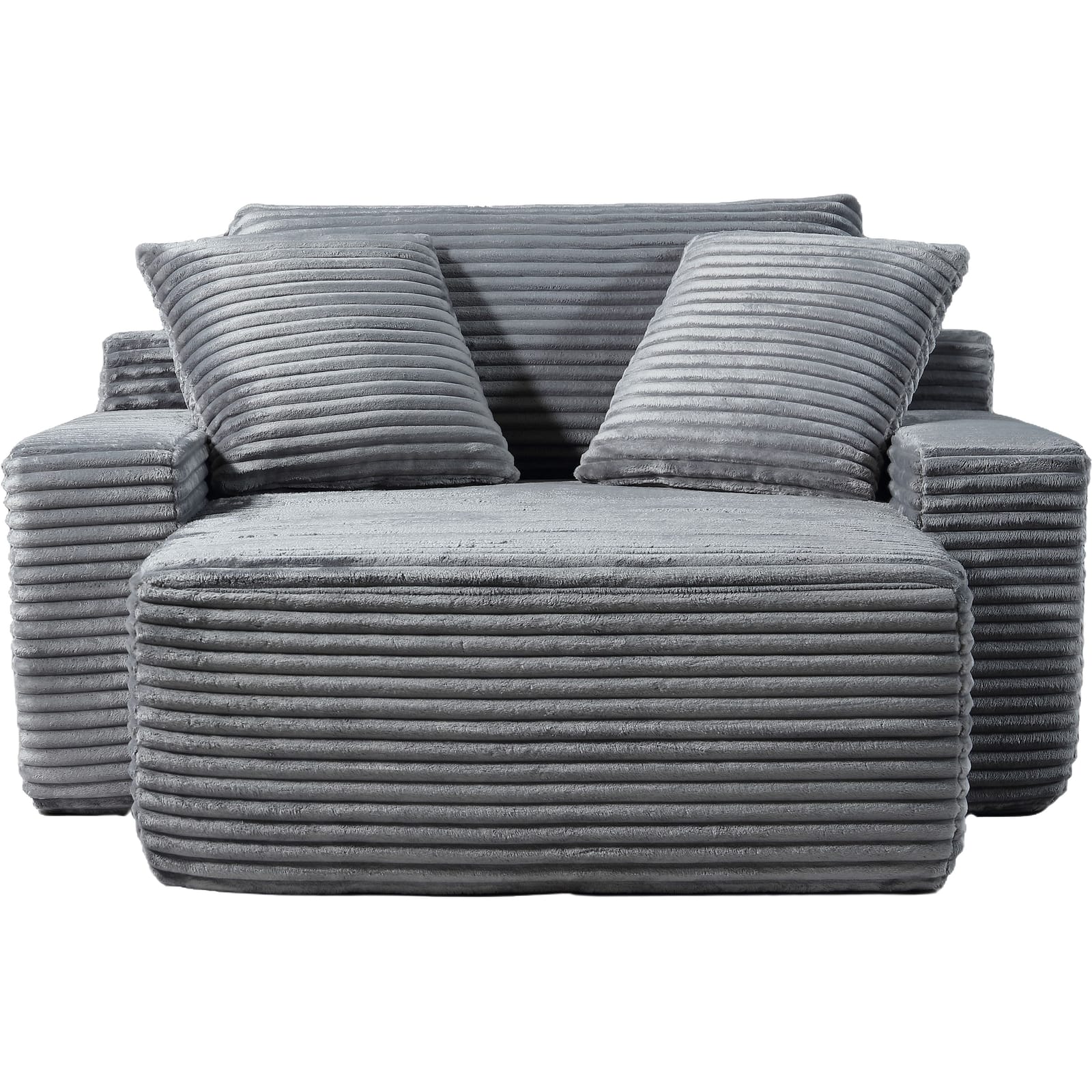 Modern Sofa Light Grey Fabric