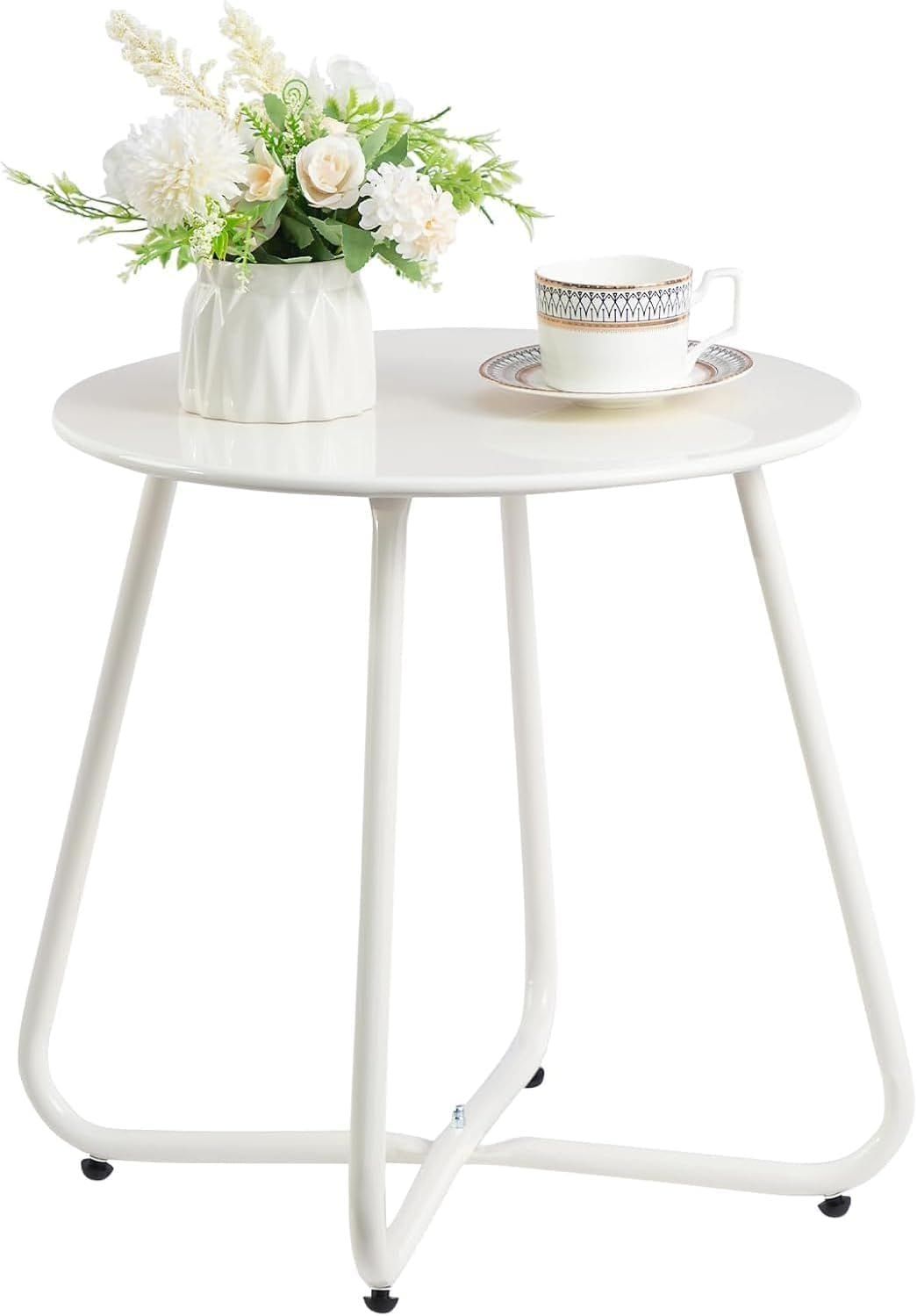 Round Outdoor Table White
