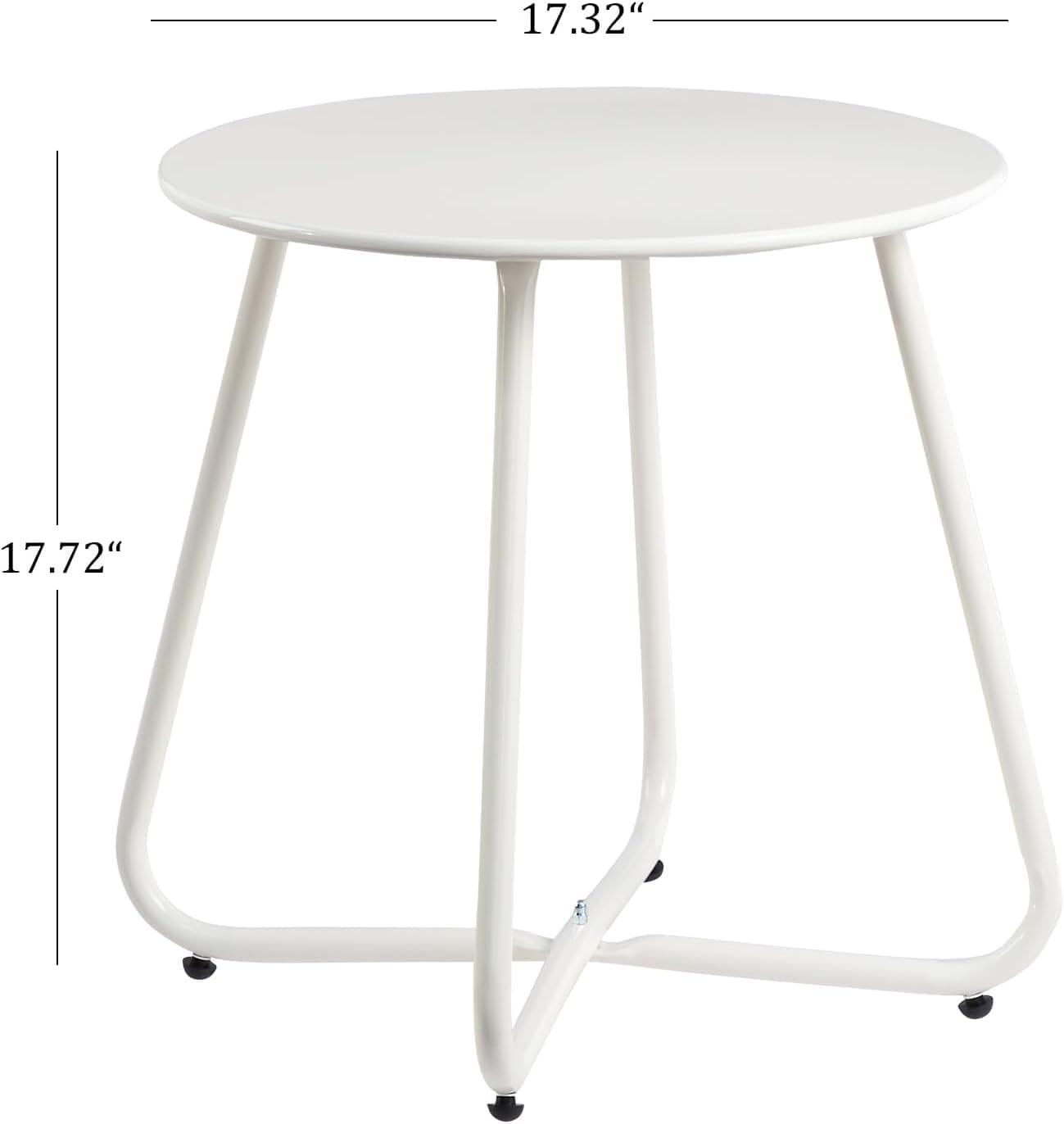 Round Outdoor Table White