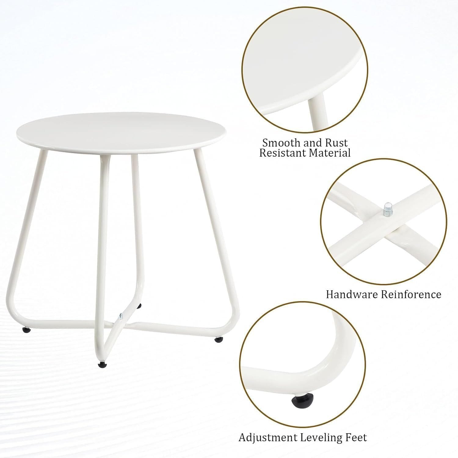 Round Outdoor Table White