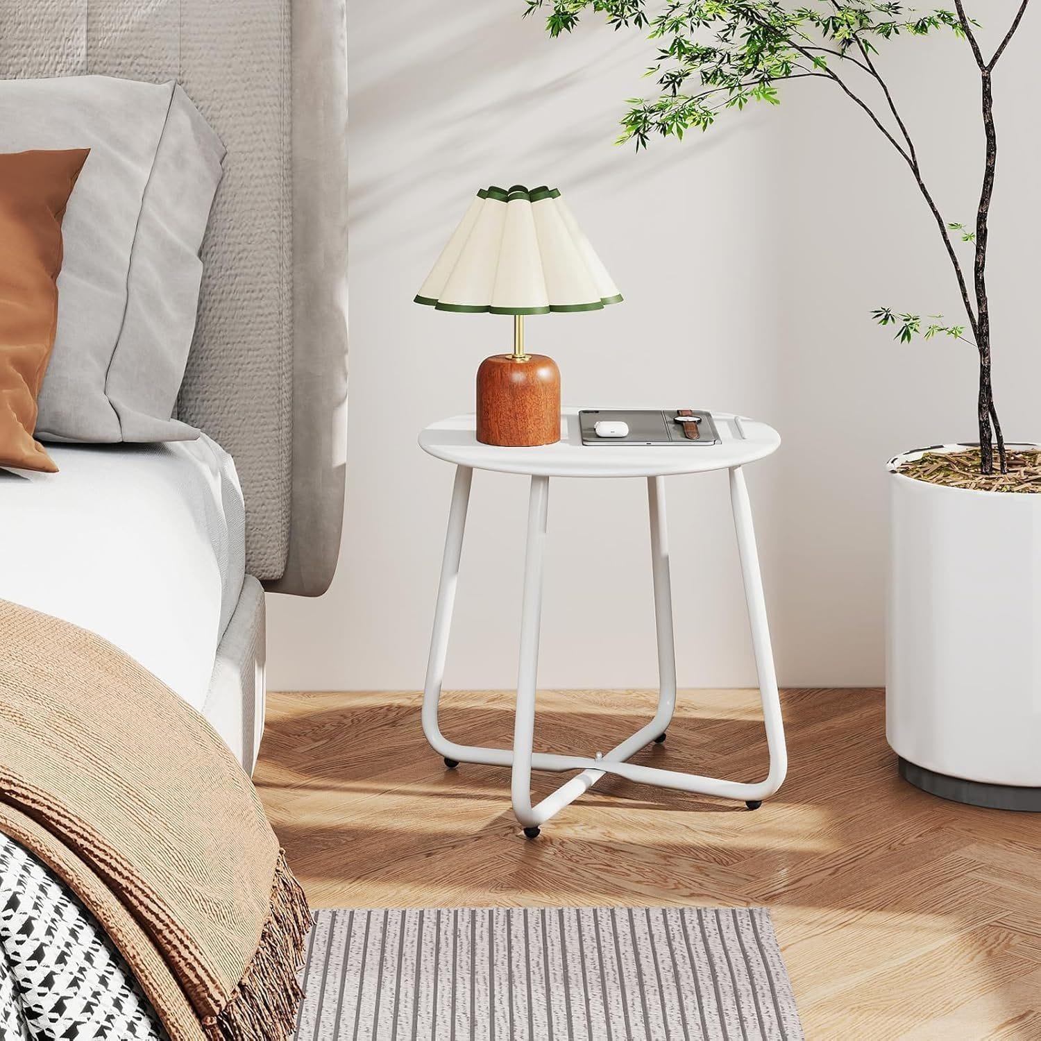 Round Outdoor Table White