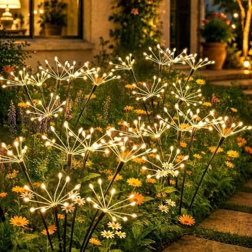 Solar Firework Lights Warm White
