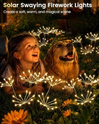 Solar Firework Lights Warm White
