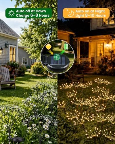 Solar Firework Lights Warm White