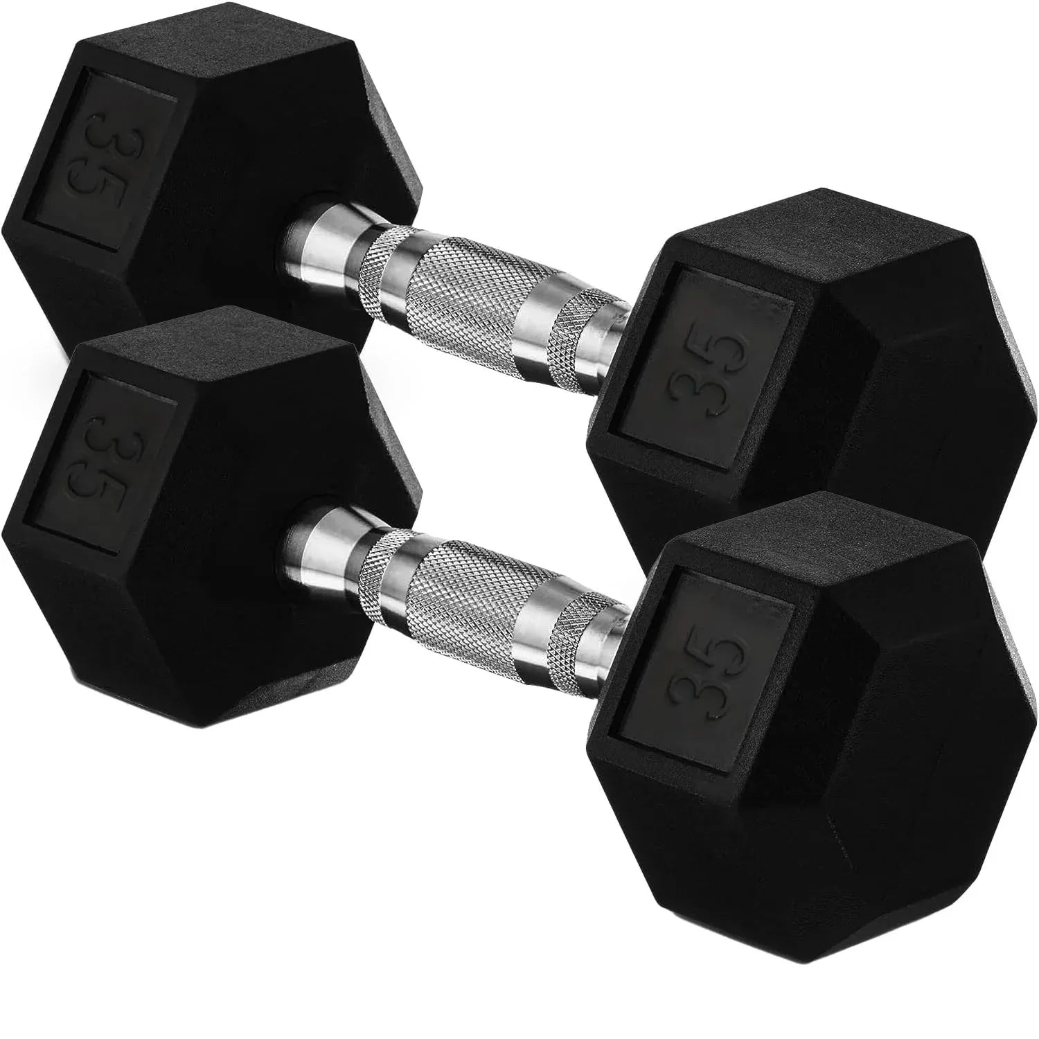 Rubber Hex Dumbbells Heavy Duty