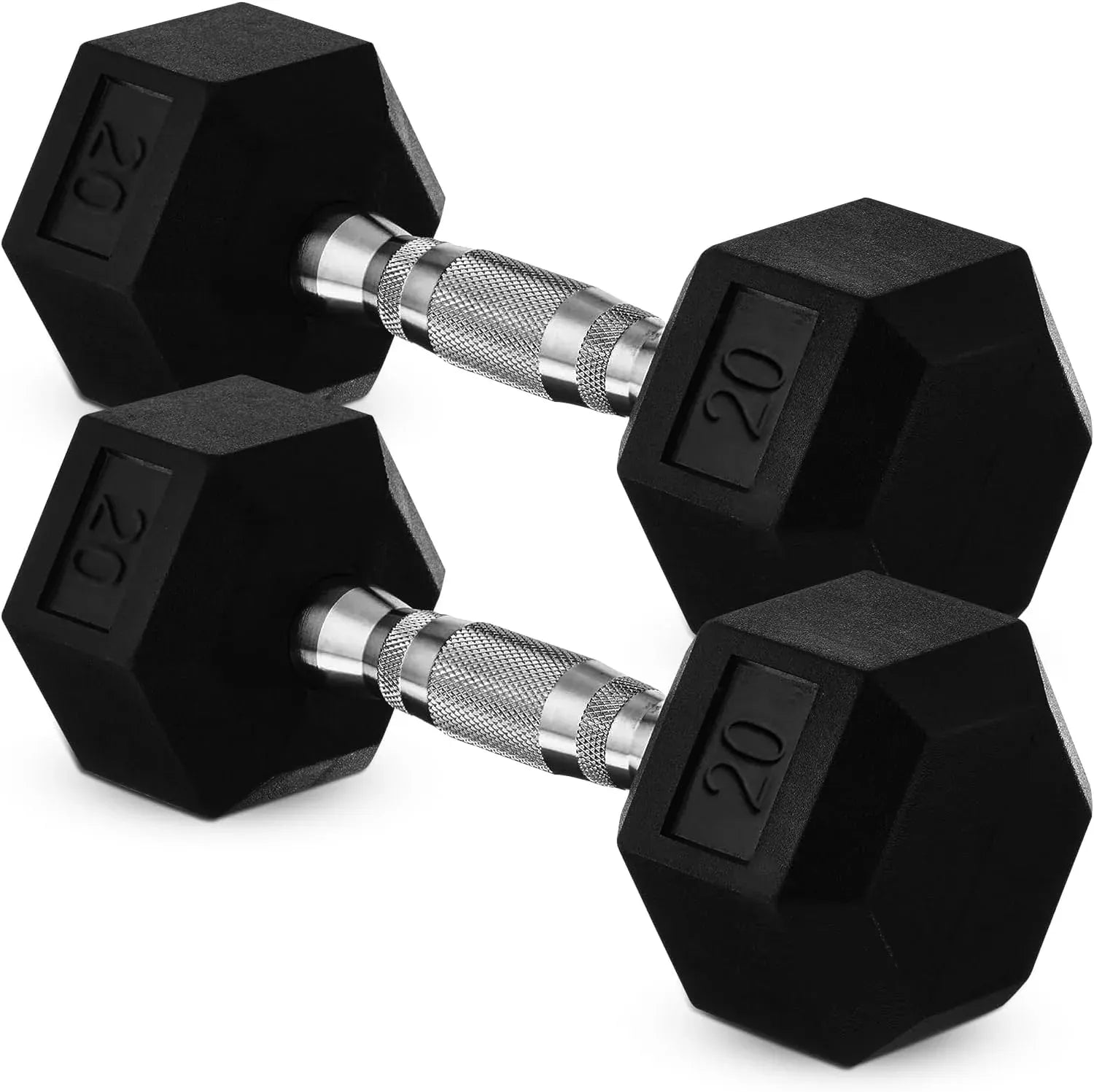 Rubber Hex Dumbbells Heavy Duty
