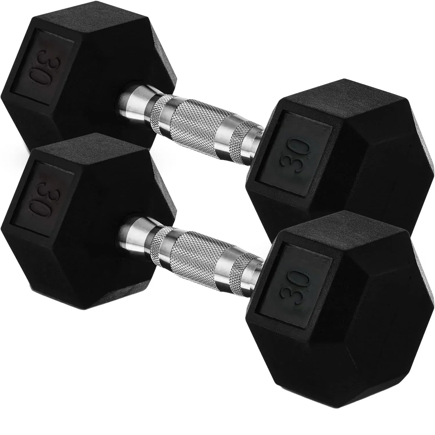 Rubber Hex Dumbbells Heavy Duty