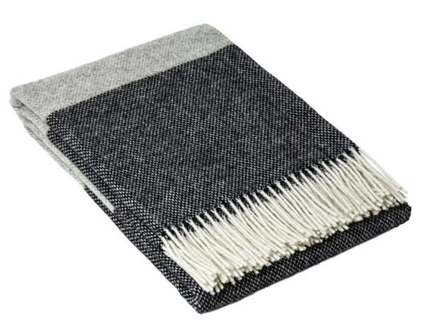 Brighton Throw - 100% Nz Wool - Monochrome - Blankets & Throws