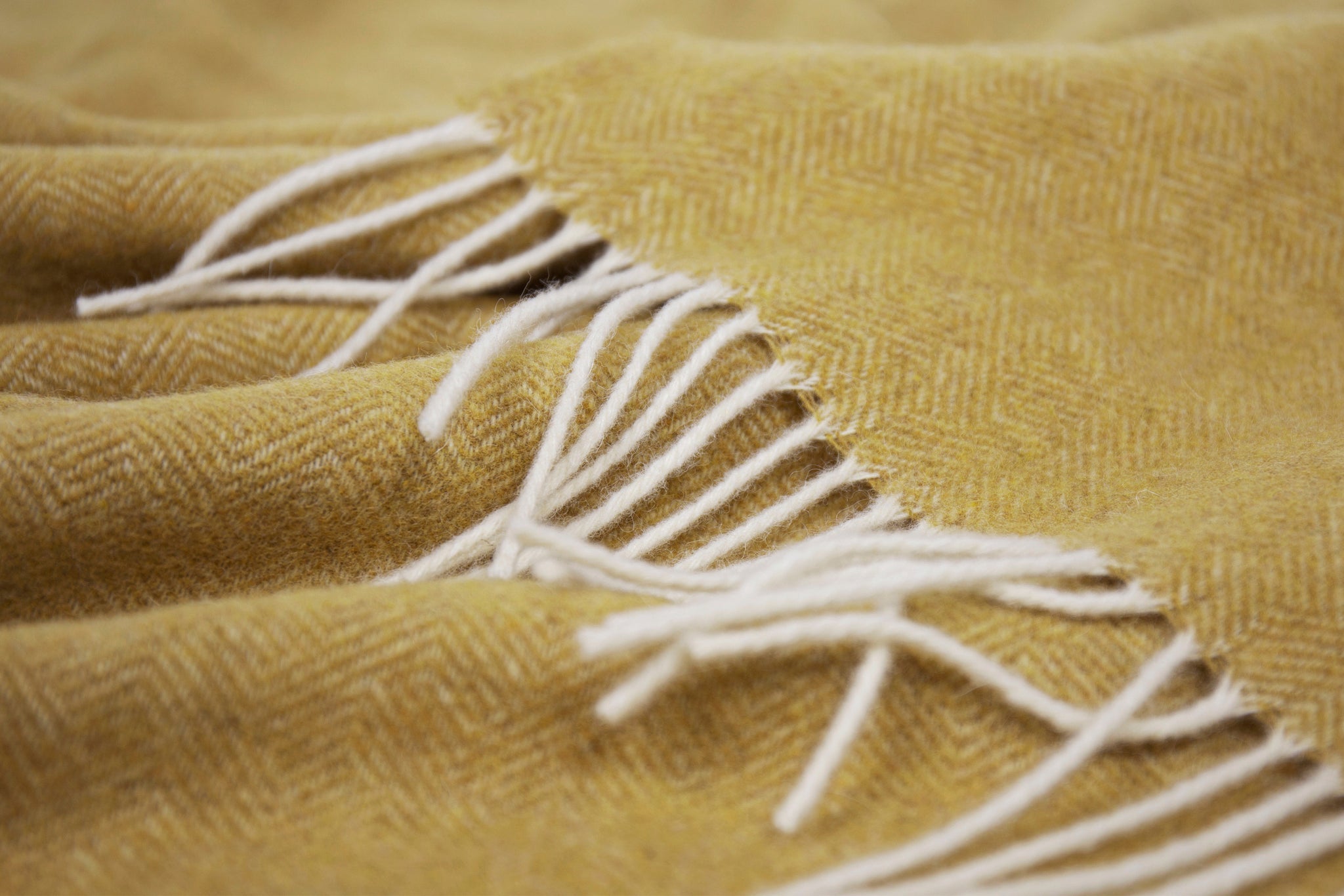 Hampton Throw - Merino Wool Blend - Camel/Ochre with Arm Chairs & Recliners