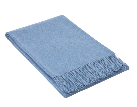 Beautiful Throw Fine Wool Blend blanket- Blush