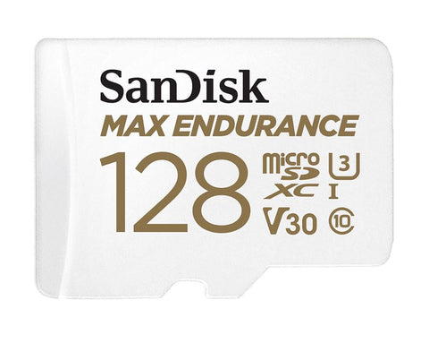 128Gb Max High Endurance Microsdhc Card Sqqvr 60,000 Hr Hrs 40Mb/S W Sd Adaptor 10Y