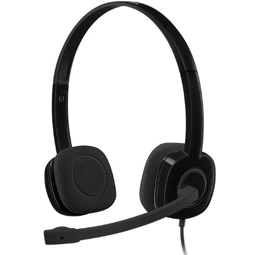 H151 Lightweight Stereo Headset With Mic & Controls - Logitech Light Weight Adjustable