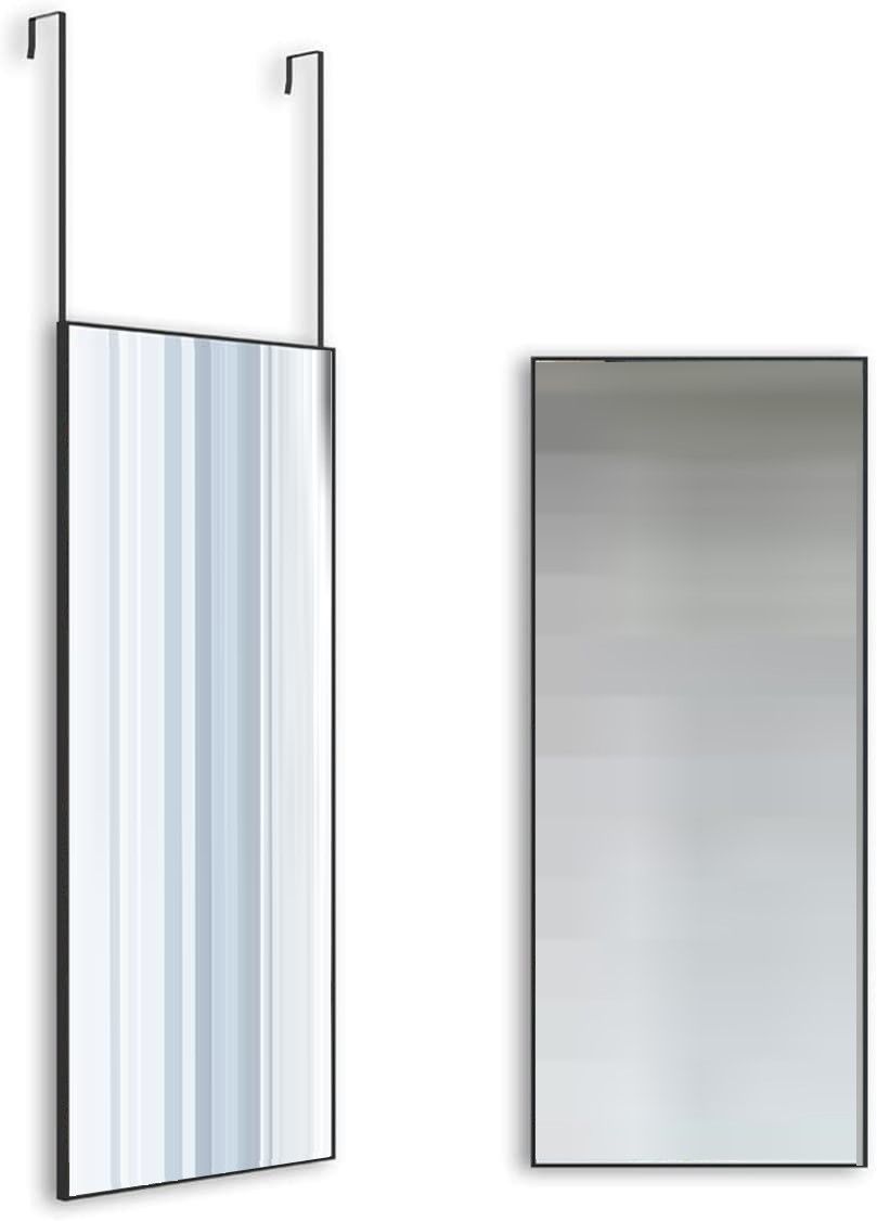 Black colour - Full-Length Mirror Long Standing For Bedroom And Bathroom (106 X 35 Cm, Black)