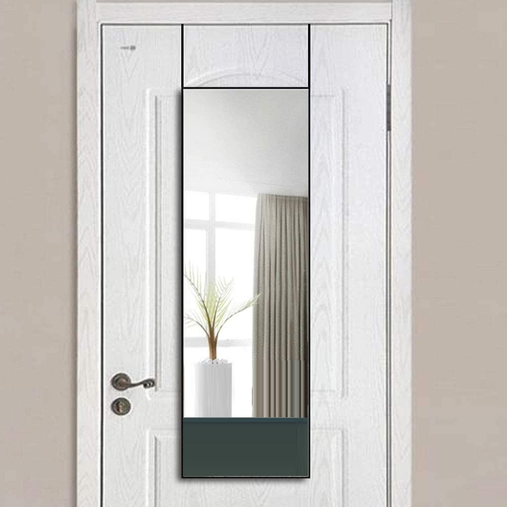 35 Cm - Full-Length Mirror Long Standing For Bedroom And Bathroom (106 X 35 Cm, Black)