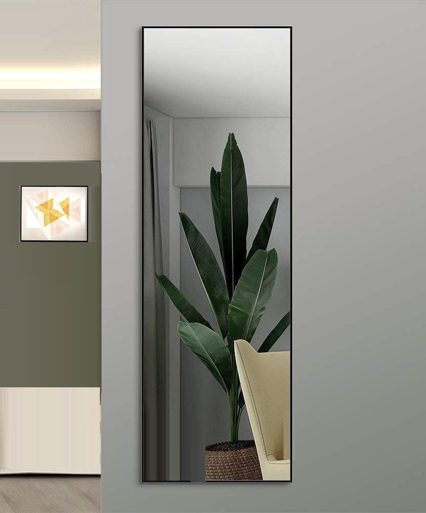 Full-Length Mirror Long Standing For Bedroom And Bathroom (106 X 35 Cm, Black) | Black colour
