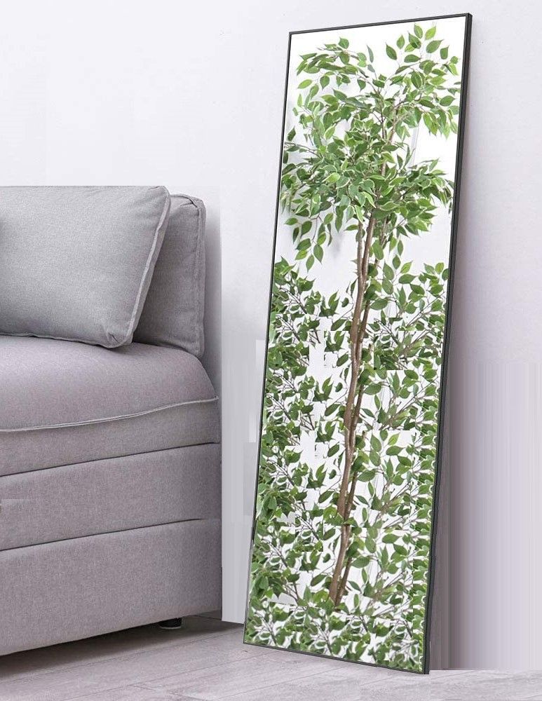 Mirrors - Full-Length Mirror Long Standing For Bedroom And Bathroom (106 X 35 Cm, Black)