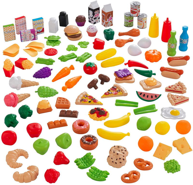 Tasty Treats Play Food Set For Kids (115 Pcs) - Dining Set