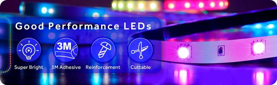 12M Led Strip Lights For Bedroom And Home (5050 Lights Strip App With Remote)
