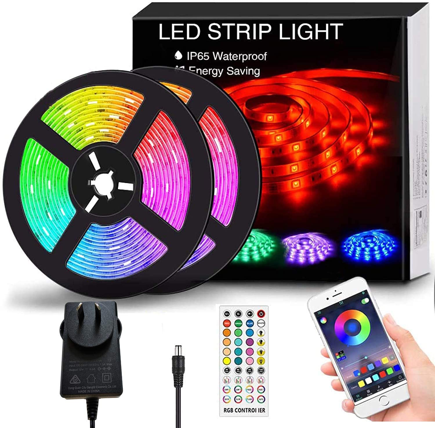 12M Led Strip Lights For Bedroom And Home (5050 Lights Strip App With Remote)